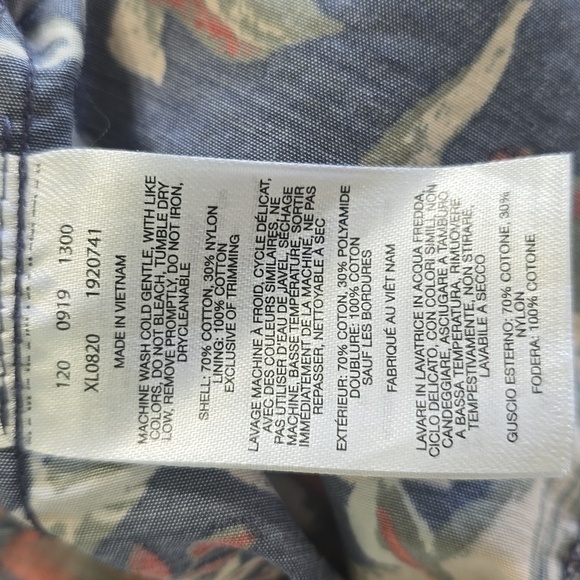 Columbia West Bluff Jacket Light Nocturnal Birds Print Women Sz L - Picture 7 of 9